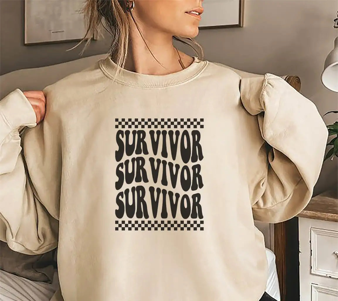 Pink & White Survivor SVG  SVG