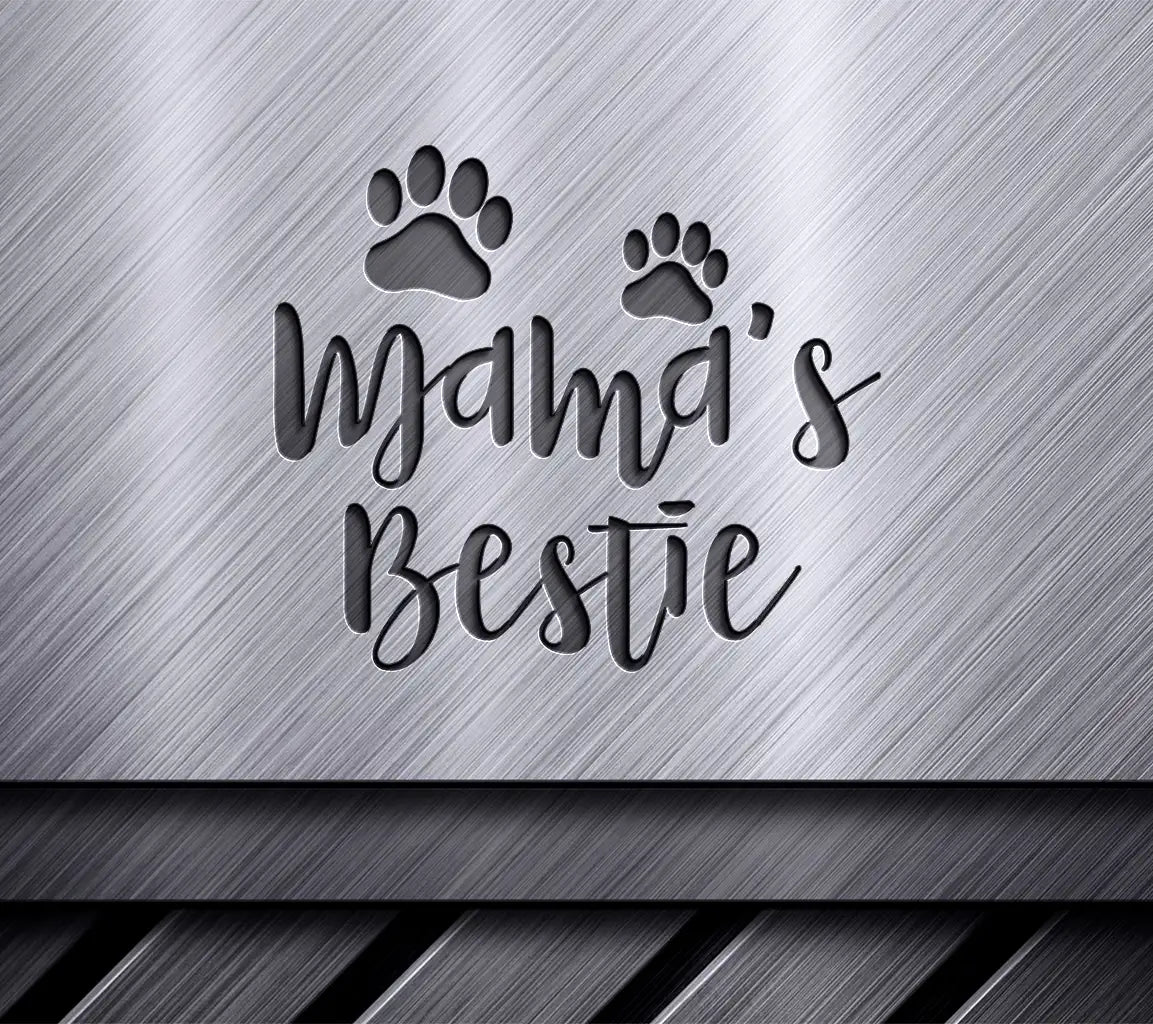 Mamas Bestie Dog Paw SVG SVG