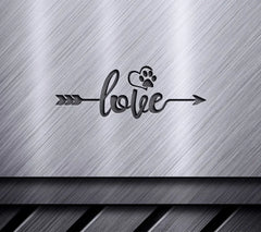 Love Paw Print Arrow SVG SVG