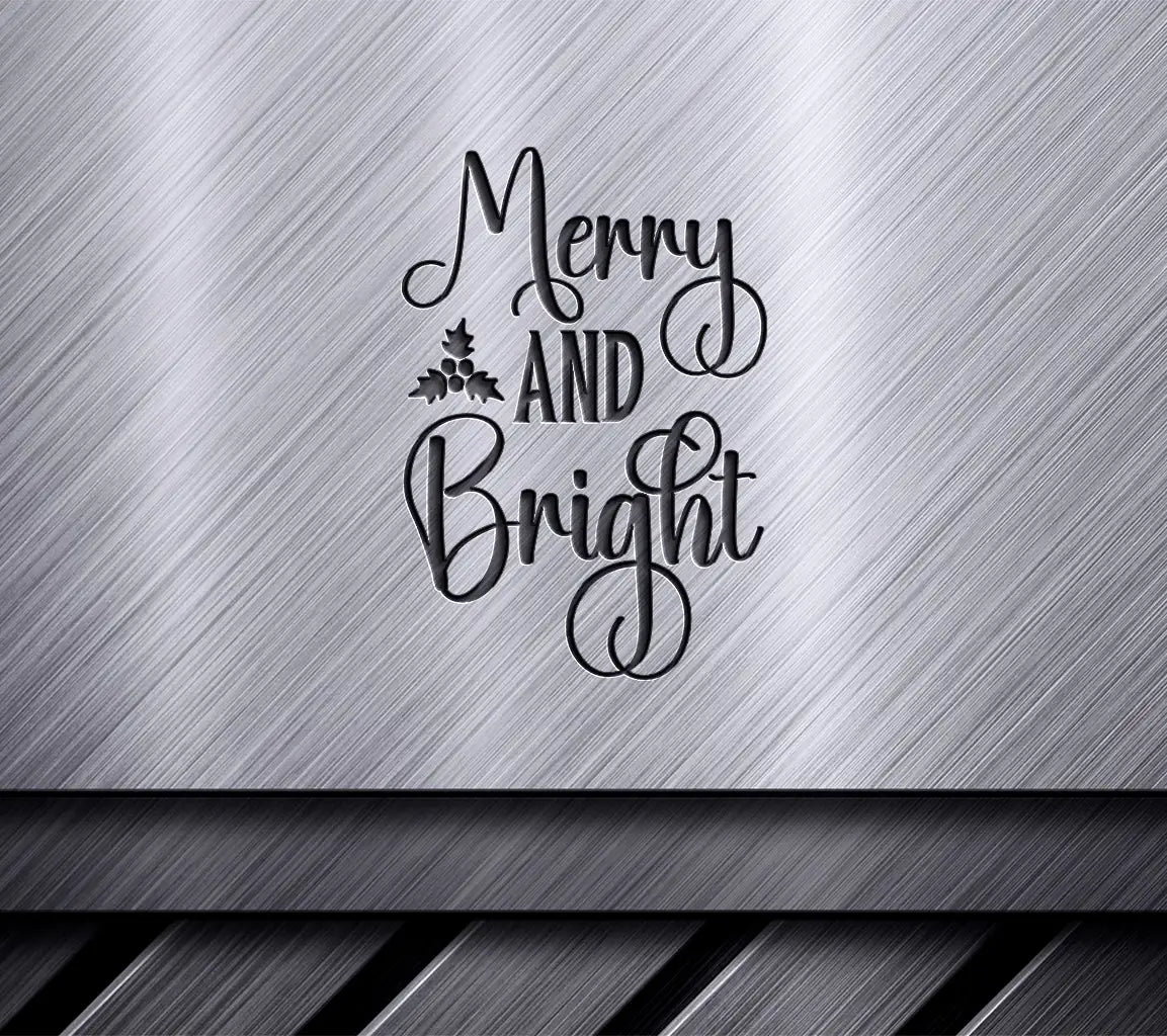 Merry & Bright Christmas SVG  SVG