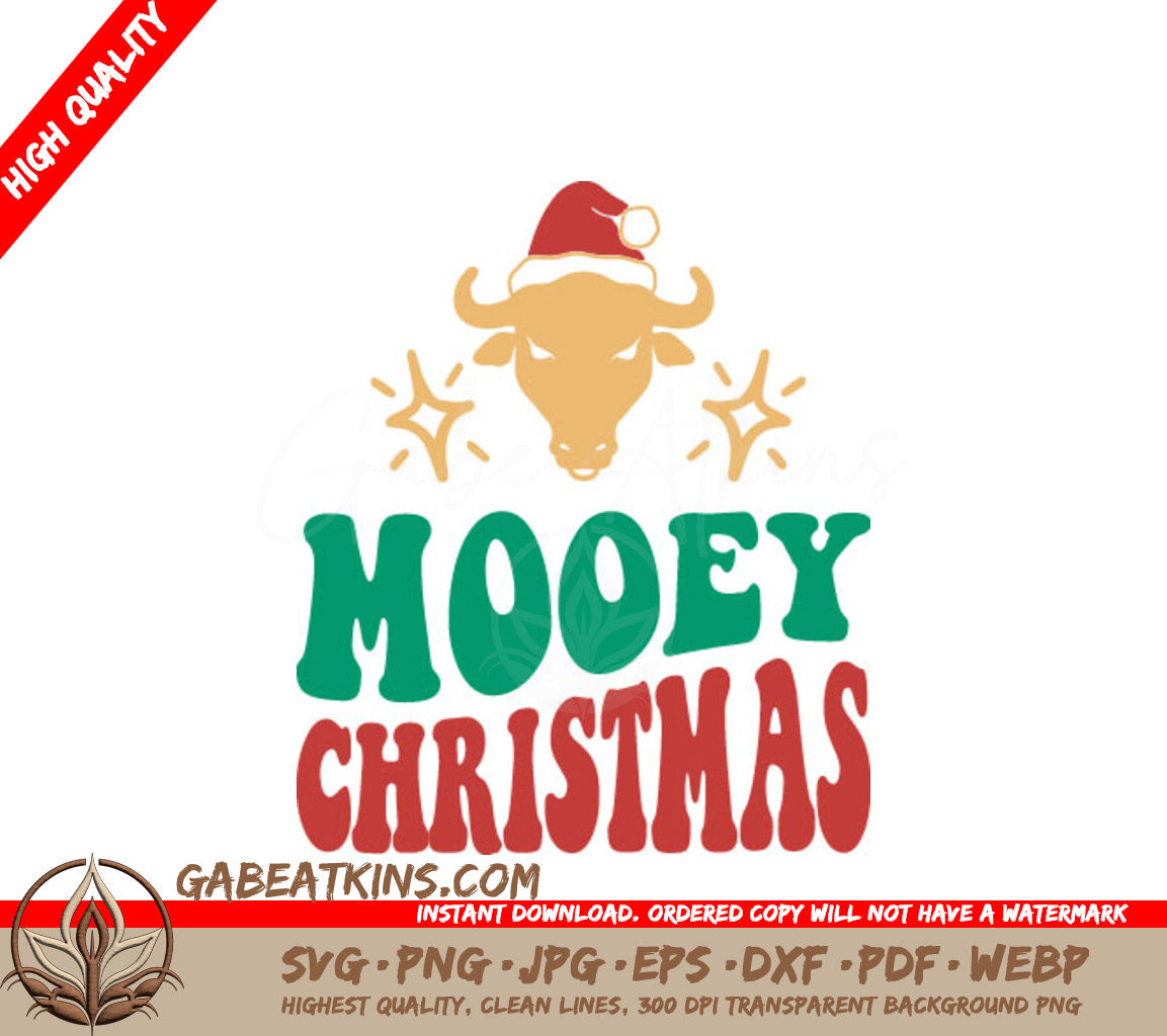 Mooey Christmas Bull SVG  SVG