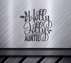 Holly Jolly Auntie Christmas SVG SVG