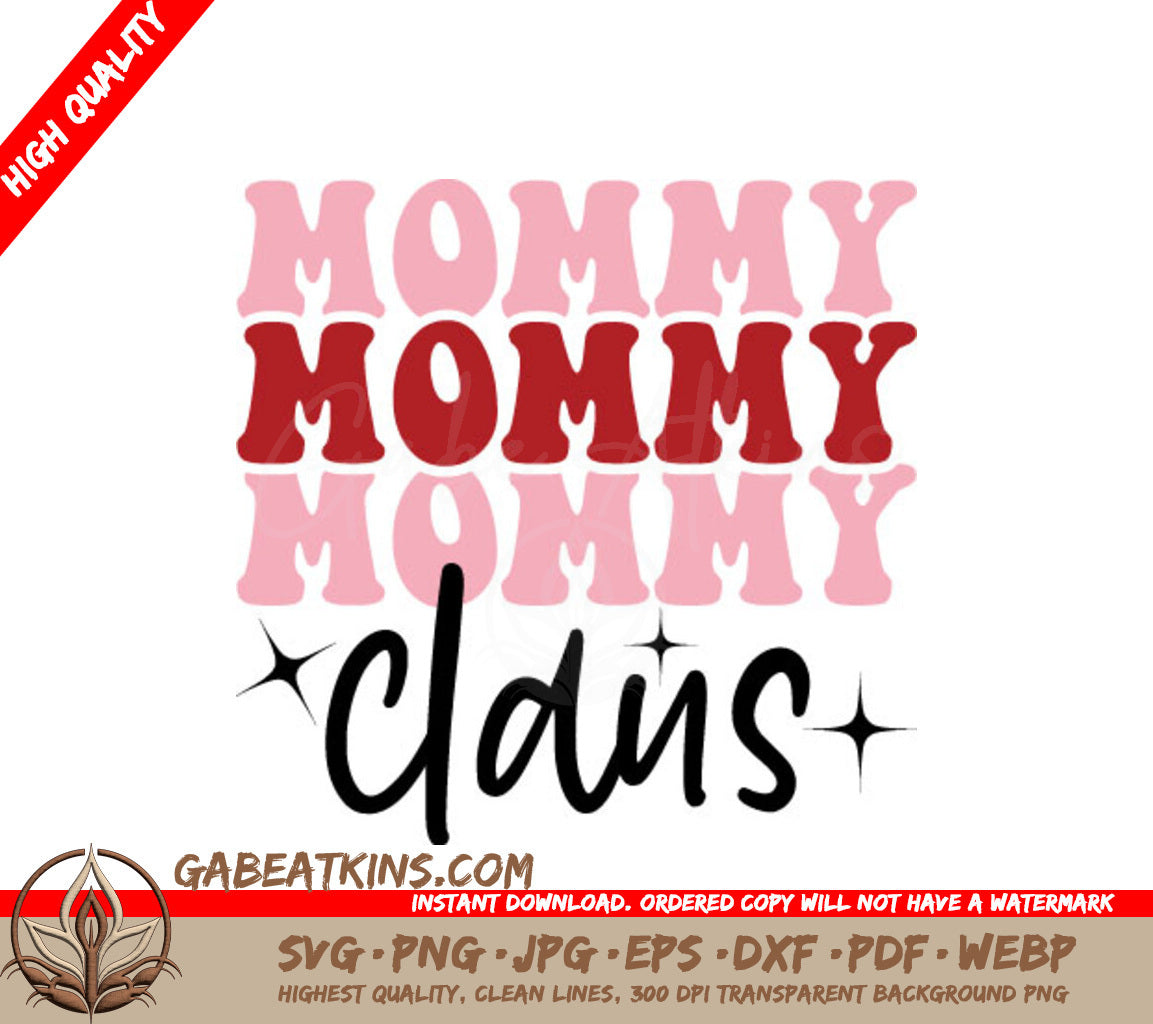 Mommy Claus SVG Poster  SVG