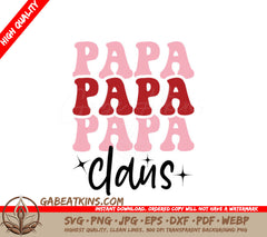 Papa Claus SVG T-Shirt Design SVG