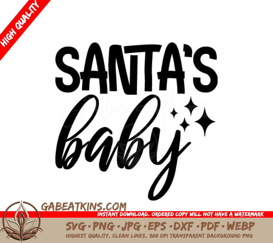 Santas Baby SVG Cut File SVG