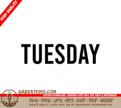 Tuesday SVG Clipart SVG