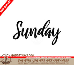 Sunday SVG - 13 Days  SVG