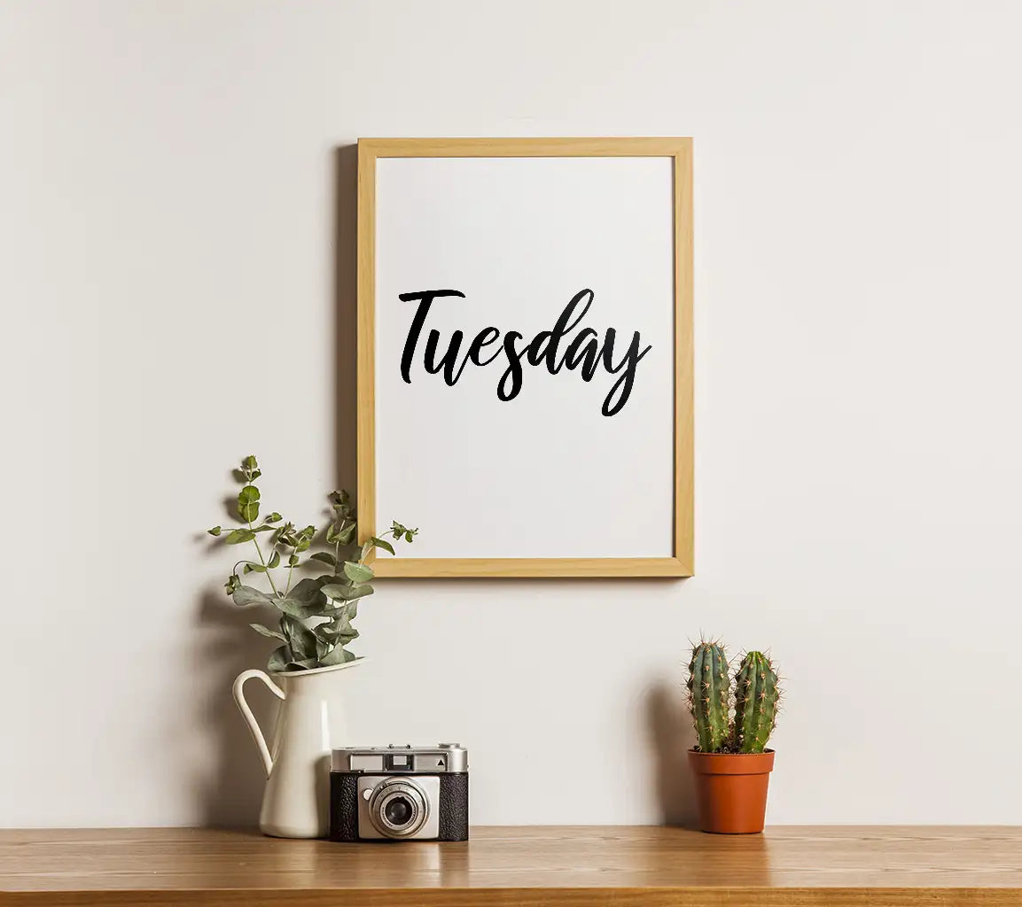 Cursive Tuesday SVG Design SVG