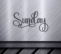 Cursive Sunday SVG Design SVG