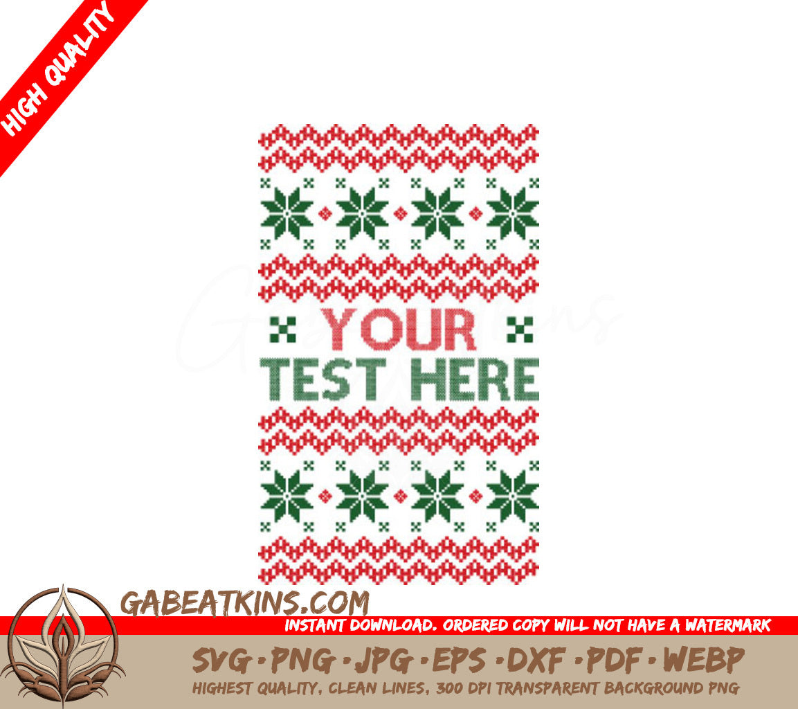 Customizable Ugly Christmas Sweater SVG SVG