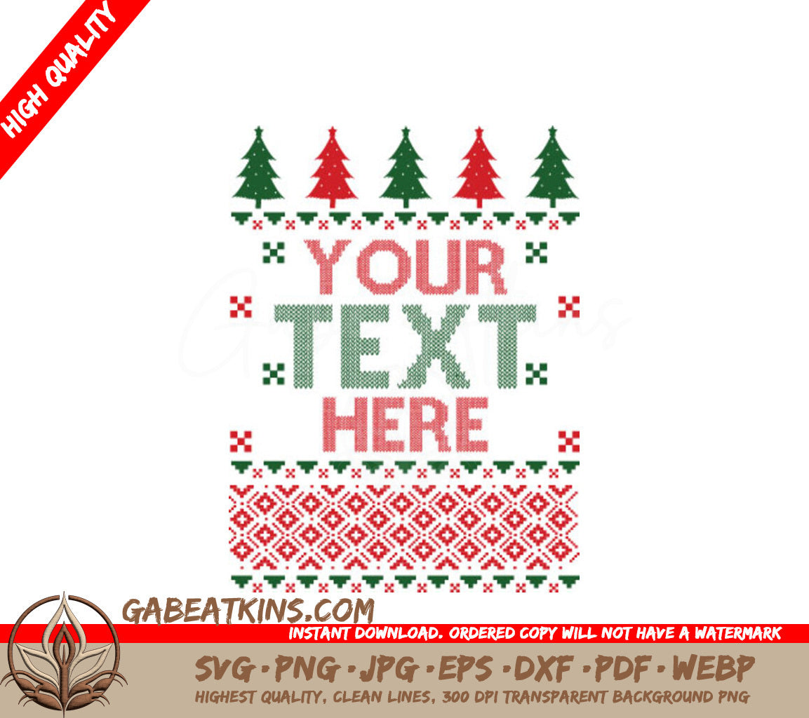 Christmas Tree Ugly Sweater SVG SVG