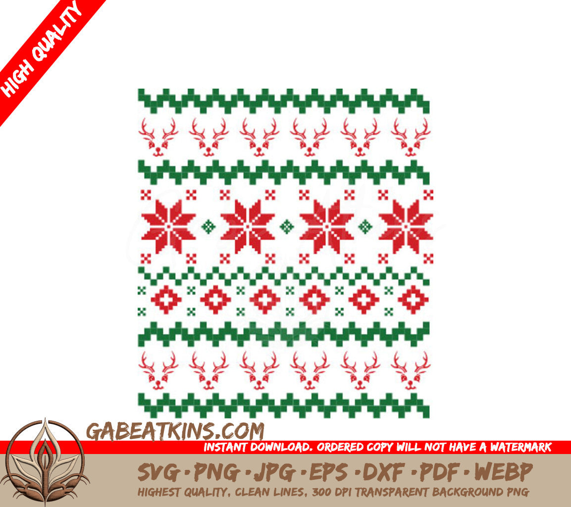 Christmas Reindeer Snowflake SVG  SVG