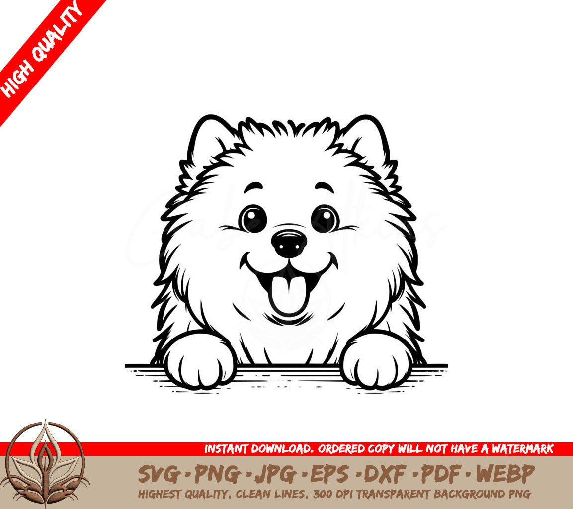 Samoyed Peek Digital Design SVG 
