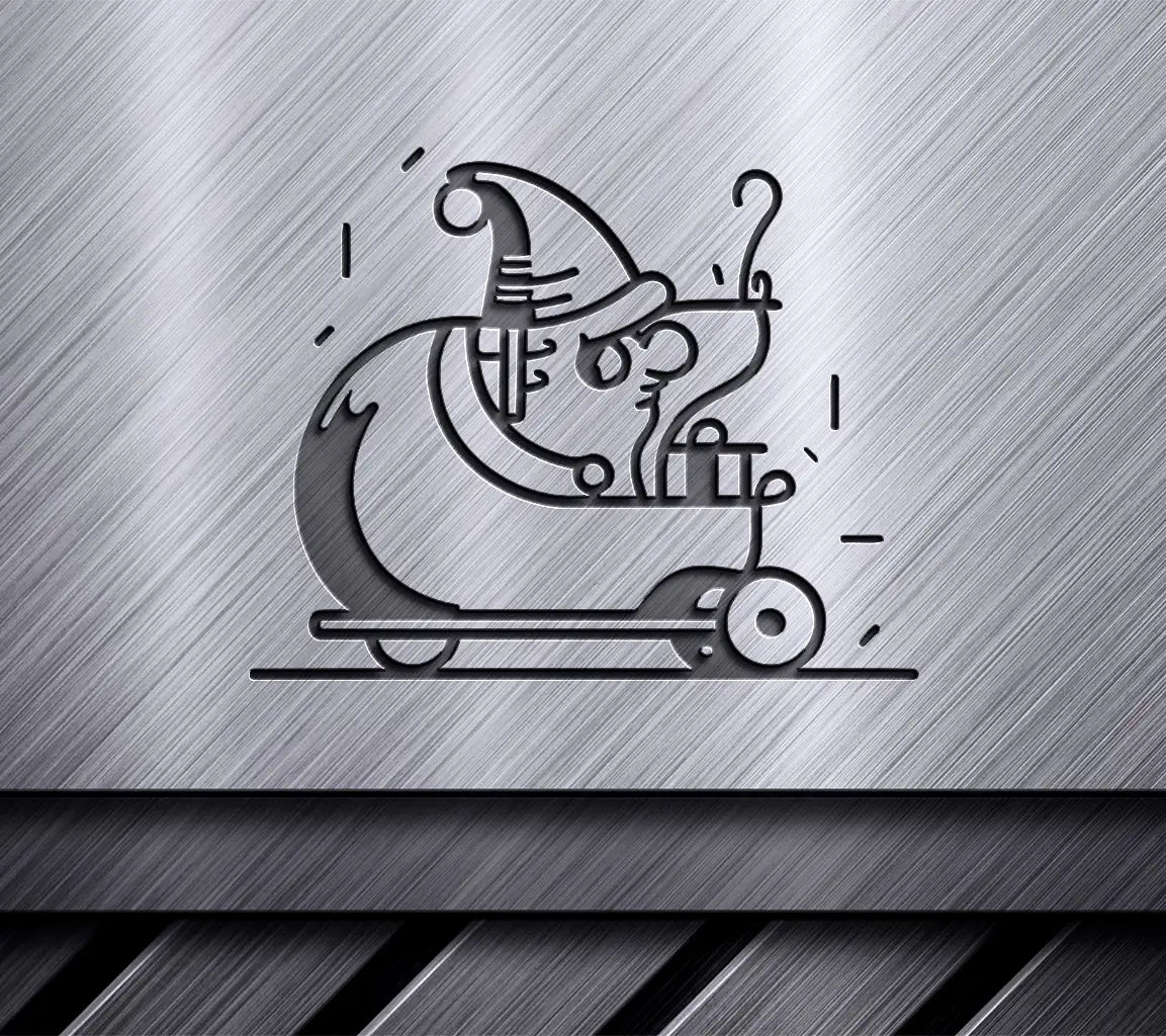 Santa Mouse SVG  Line Art Illustration SVG