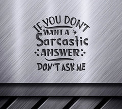 Sarcastic Answer SVG Design SVG