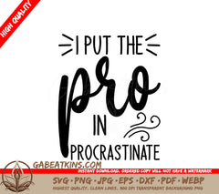 Procrastination Pro SVG Design SVG