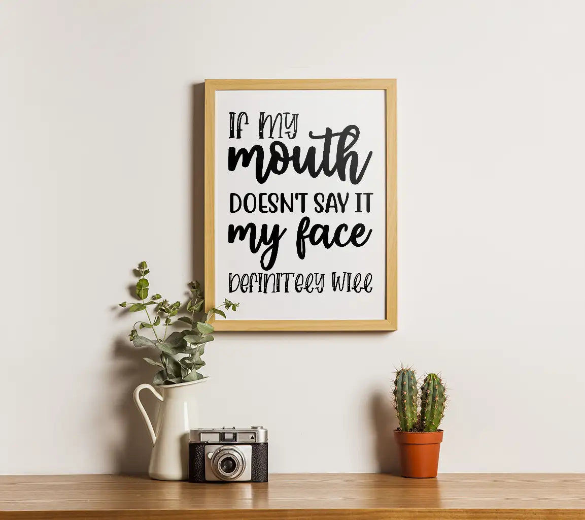 Sarcastic Mouth & Face SVG SVG