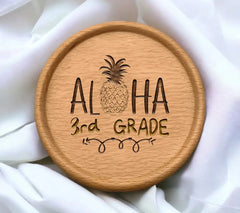 Aloha 3rd Grade Pineapple SVG - Back to School Design SVG