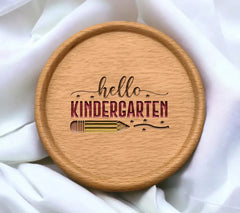 Hello Kindergarten SVG Design - Pencil & Stars SVG