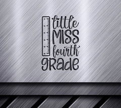 Little Miss Fourth Grade Ruler SVG Cut File SVG