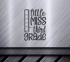 Little Miss Third Grade Ruler SVG Cut File SVG