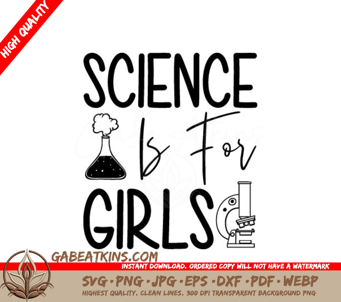 Science Is For Girls SVG SVG