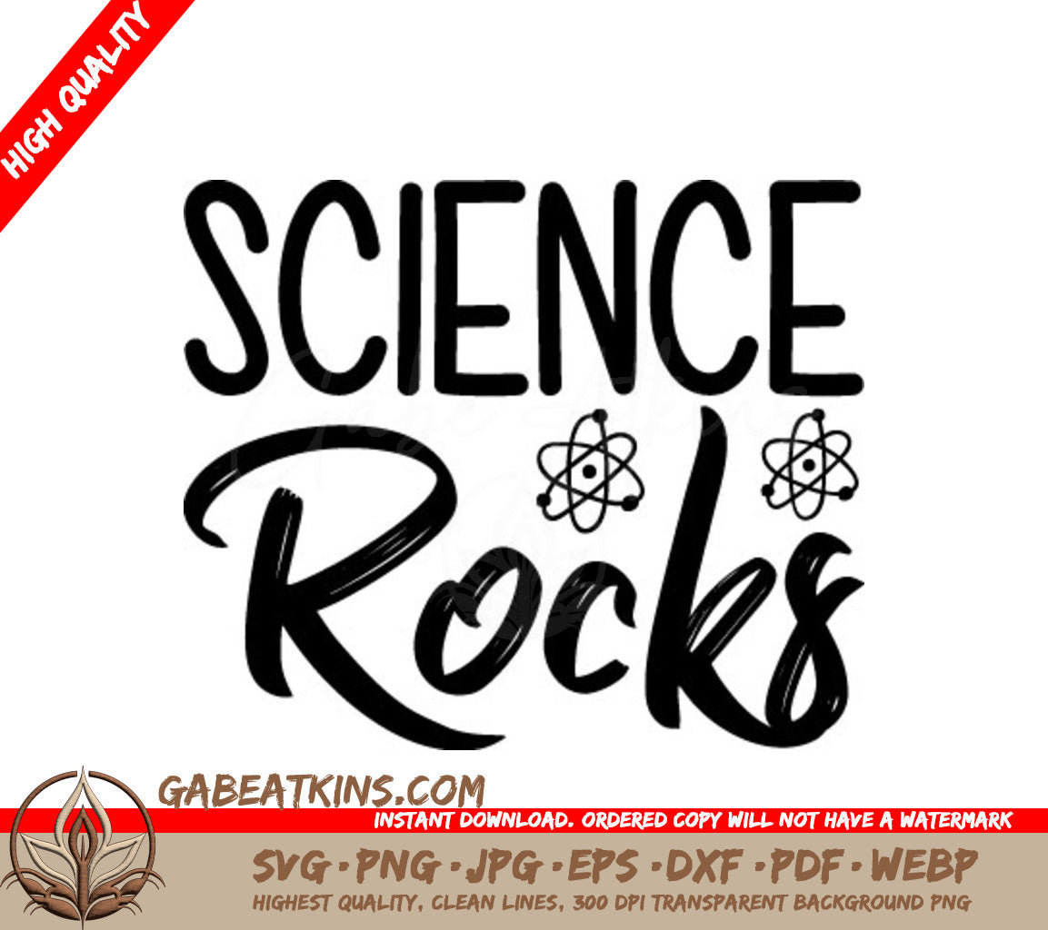 Science Rocks Atom SVG Design SVG