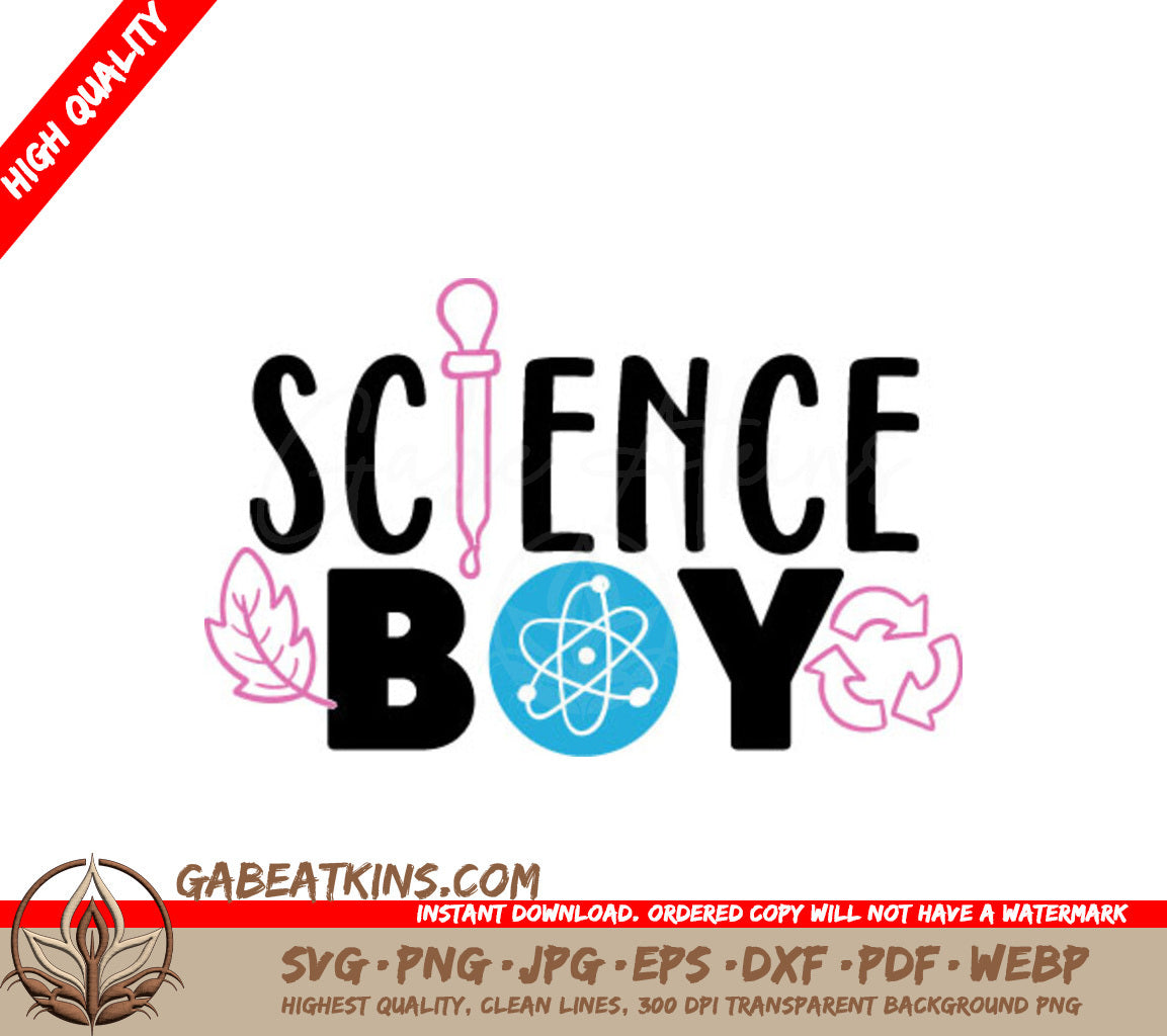 Science Boy Atom SVG Design SVG