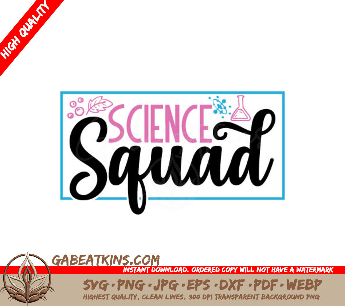 Science Squad Beaker SVG Design SVG