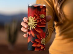 20 oz Tumbler Wrap of a Beautiful 3D Gloriosa Flower | Seamless Tumbler Wrap - Gabe Atkins Designs