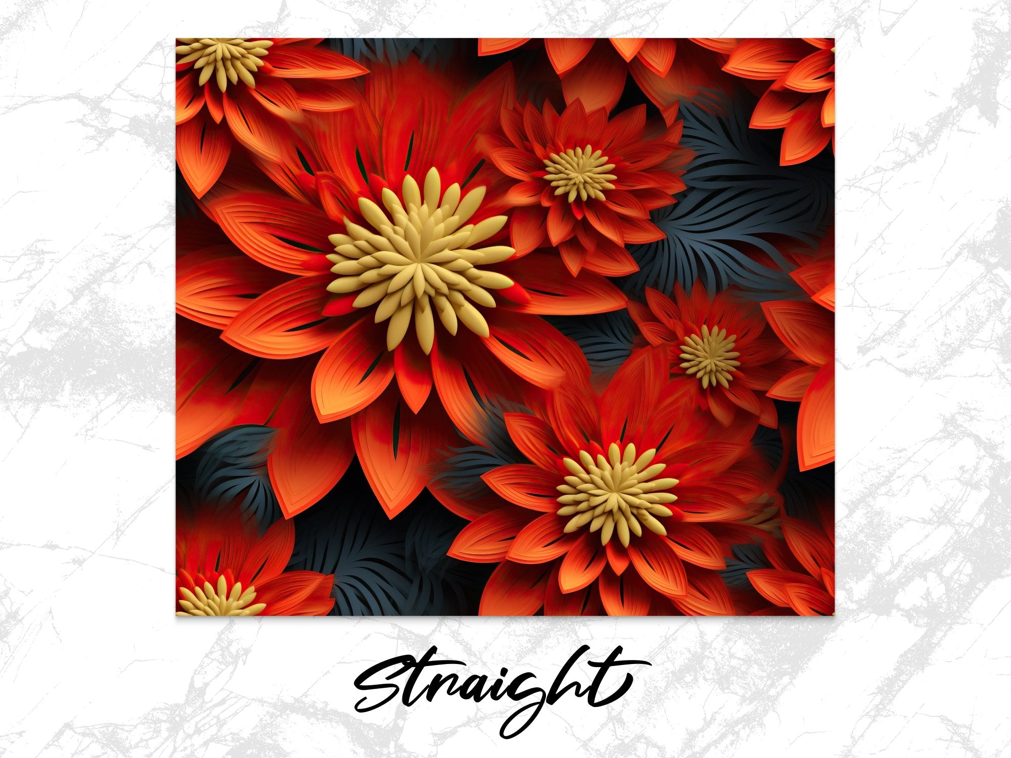 20 oz Tumbler Wrap of a Beautiful 3D Gloriosa Flower | Seamless Tumbler Wrap - Gabe Atkins Designs