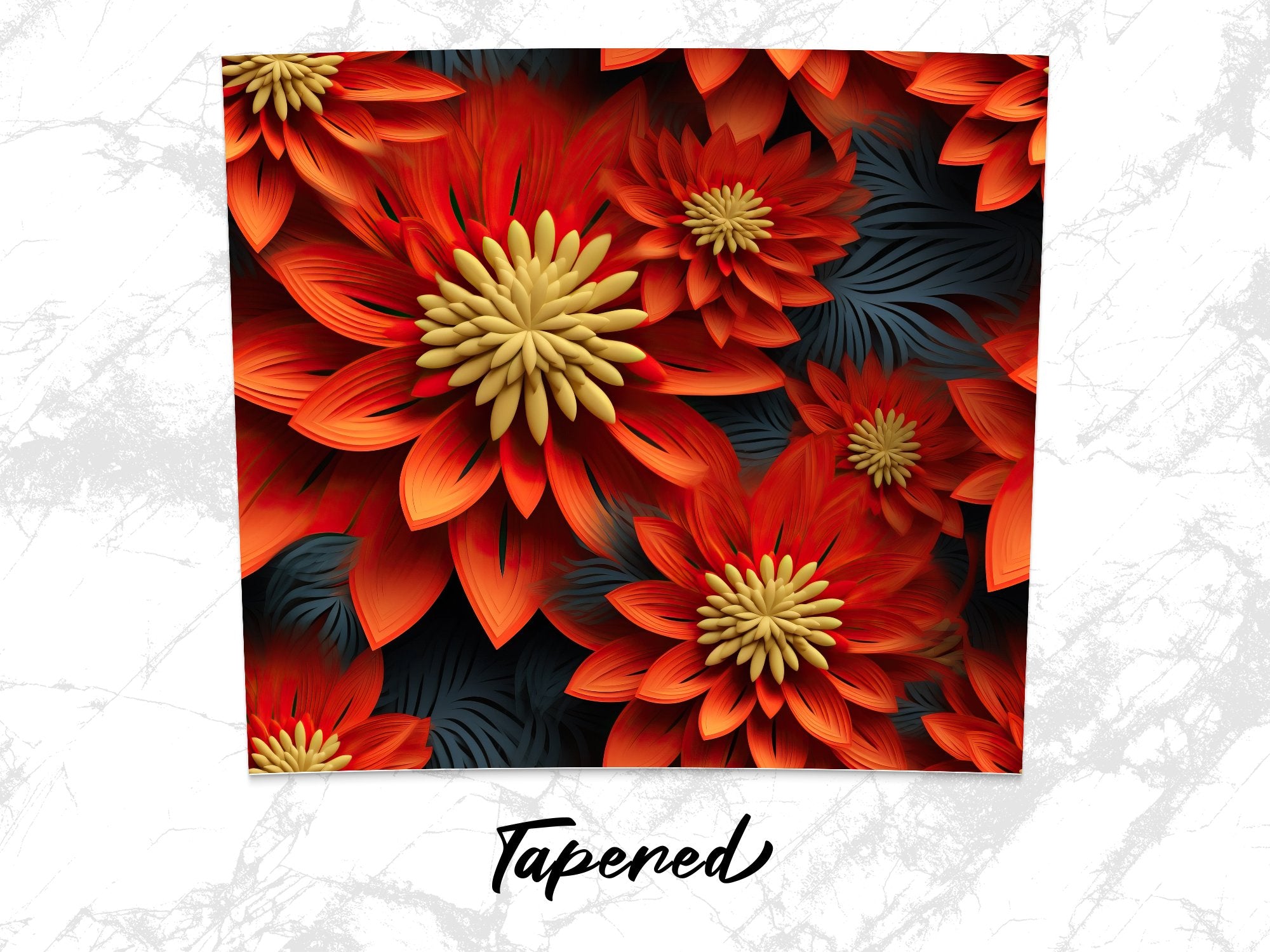 20 oz Tumbler Wrap of a Beautiful 3D Gloriosa Flower | Seamless Tumbler Wrap - Gabe Atkins Designs