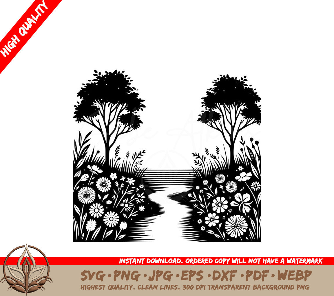 Secret Garden Stroll SVG Cut File 
