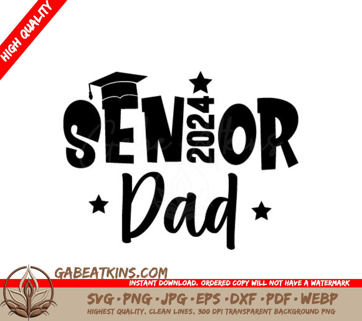 Senior Dad Graduation Cap SVG SVG