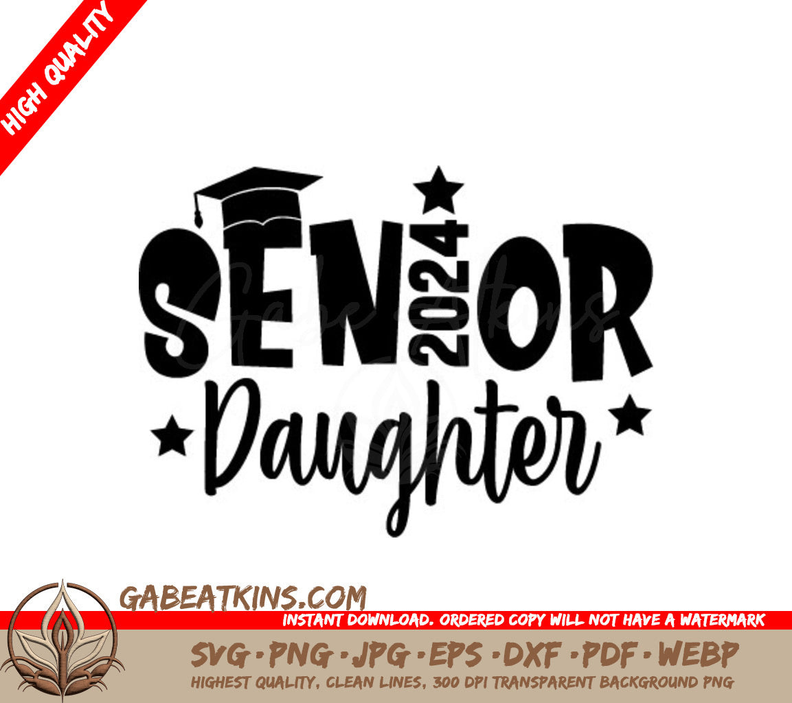 Senior Daughter Graduation Cap SVG SVG