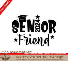 Senior Friend Graduation Cap SVG SVG