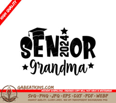 Senior Grandma Graduation Cap SVG SVG