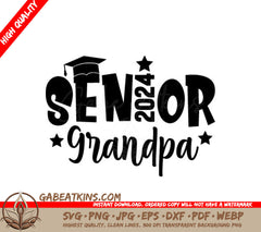 Senior Grandpa Graduation Cap SVG SVG