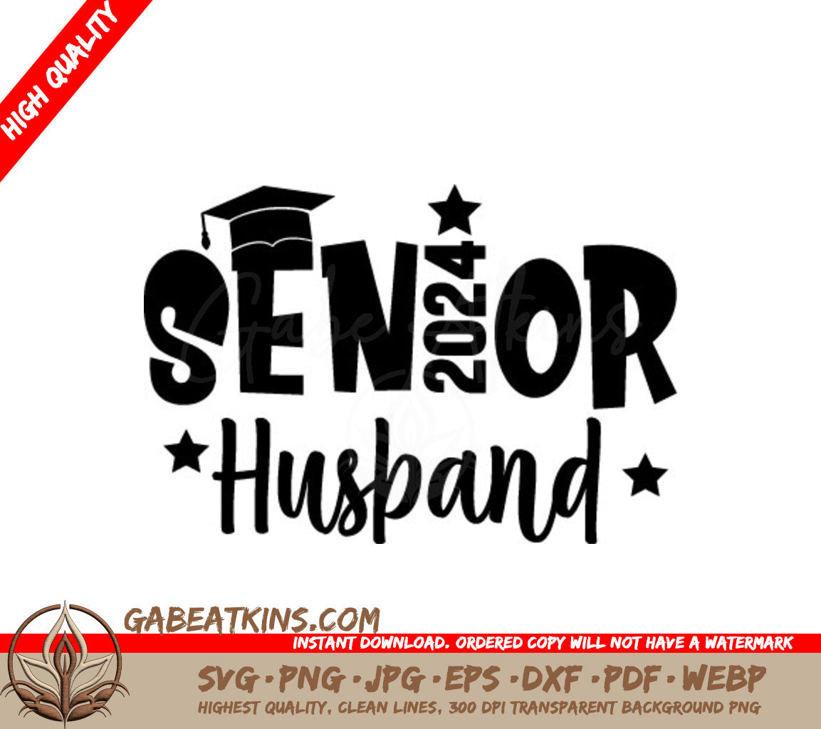 Senior Husband Graduation Cap SVG SVG