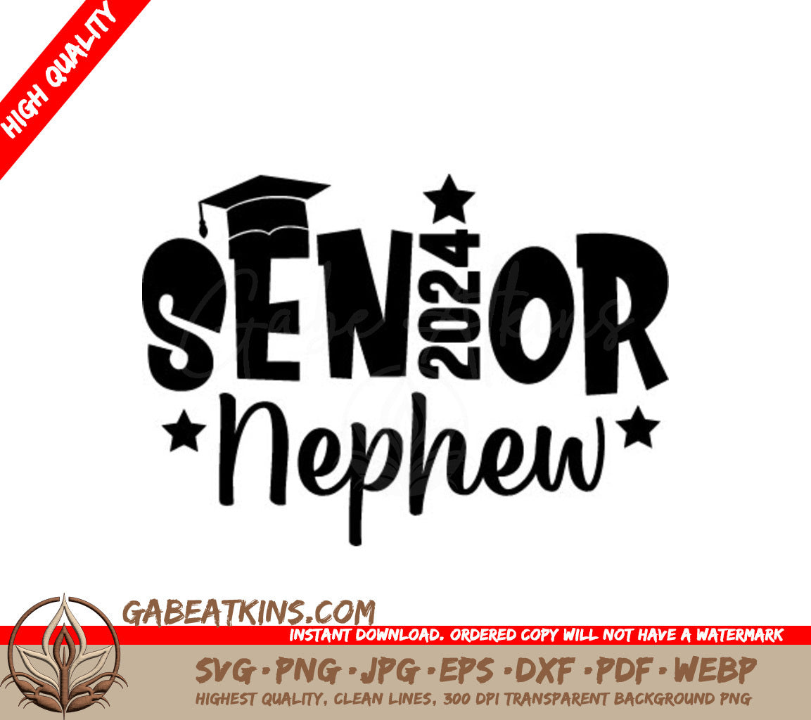 Senior Nephew Graduation Cap SVG SVG