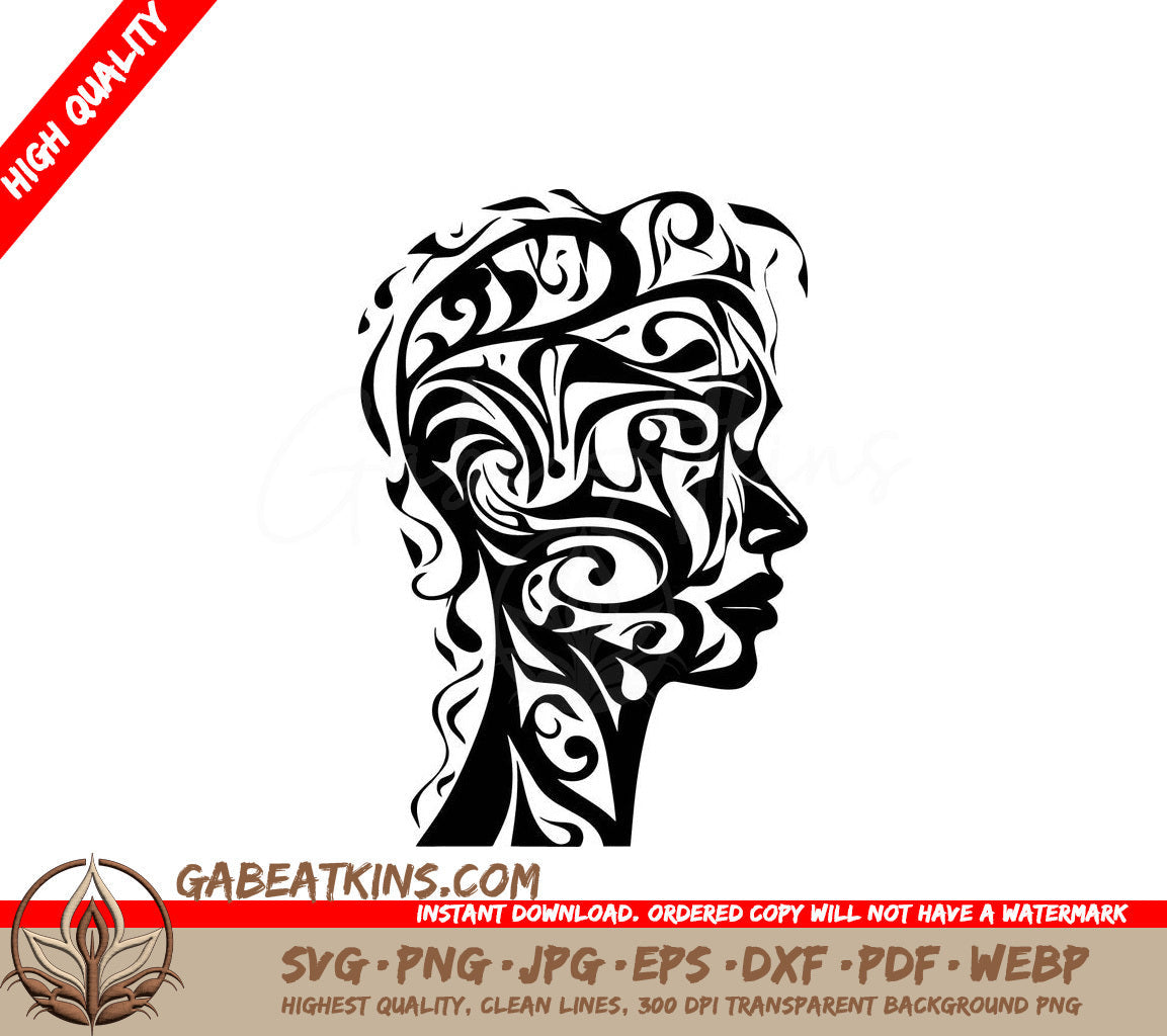  A Womans Face SVG - Shaded Persona SVG