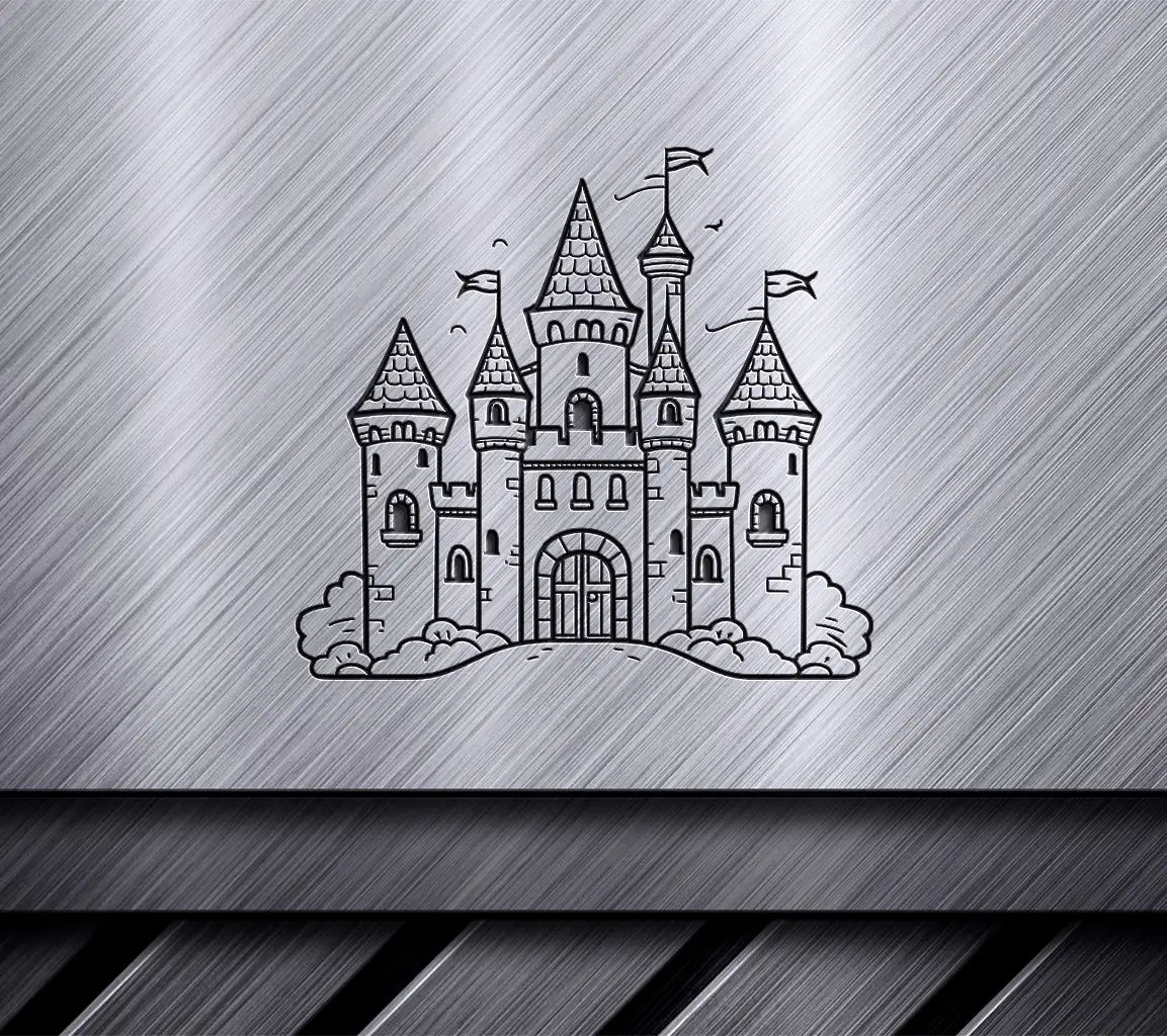  Castle with Flags SVG - Shadows of the Forgotten Kingdom SVG