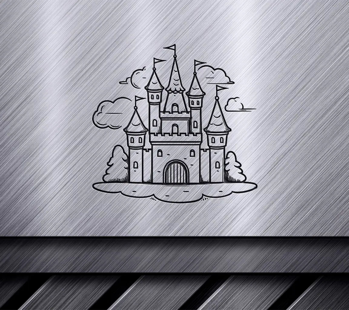  Castle with Flags SVG - Shadows of the Forgotten Ones SVG