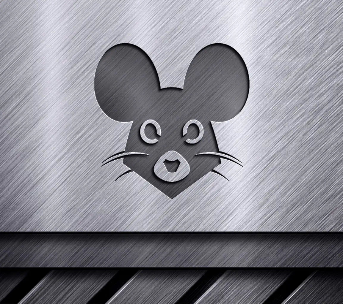  Mouse Face SVG - Shadowy Rodent Illustration SVG