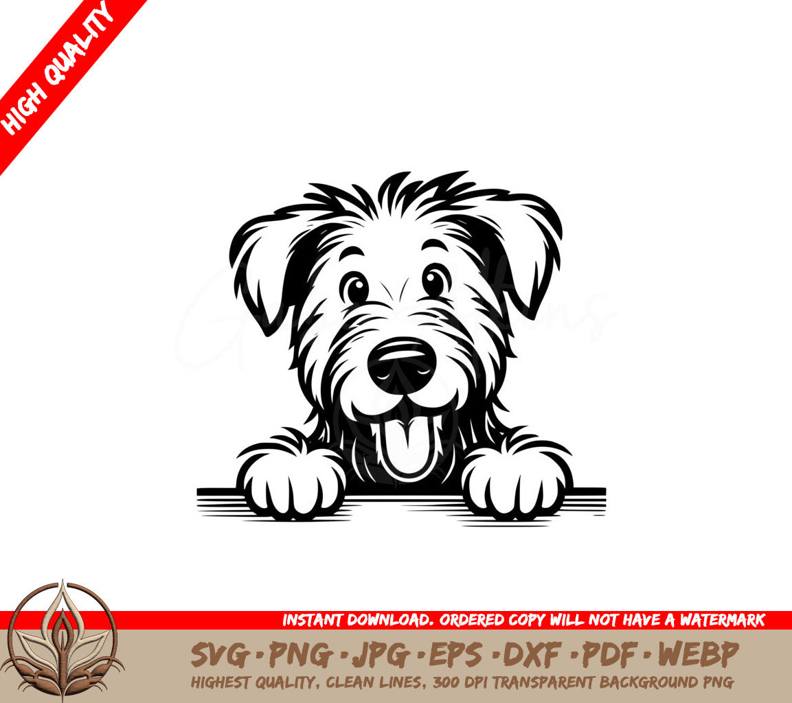 Shaggy Irish Wolfhound SVG Cut File - Instant Download  
