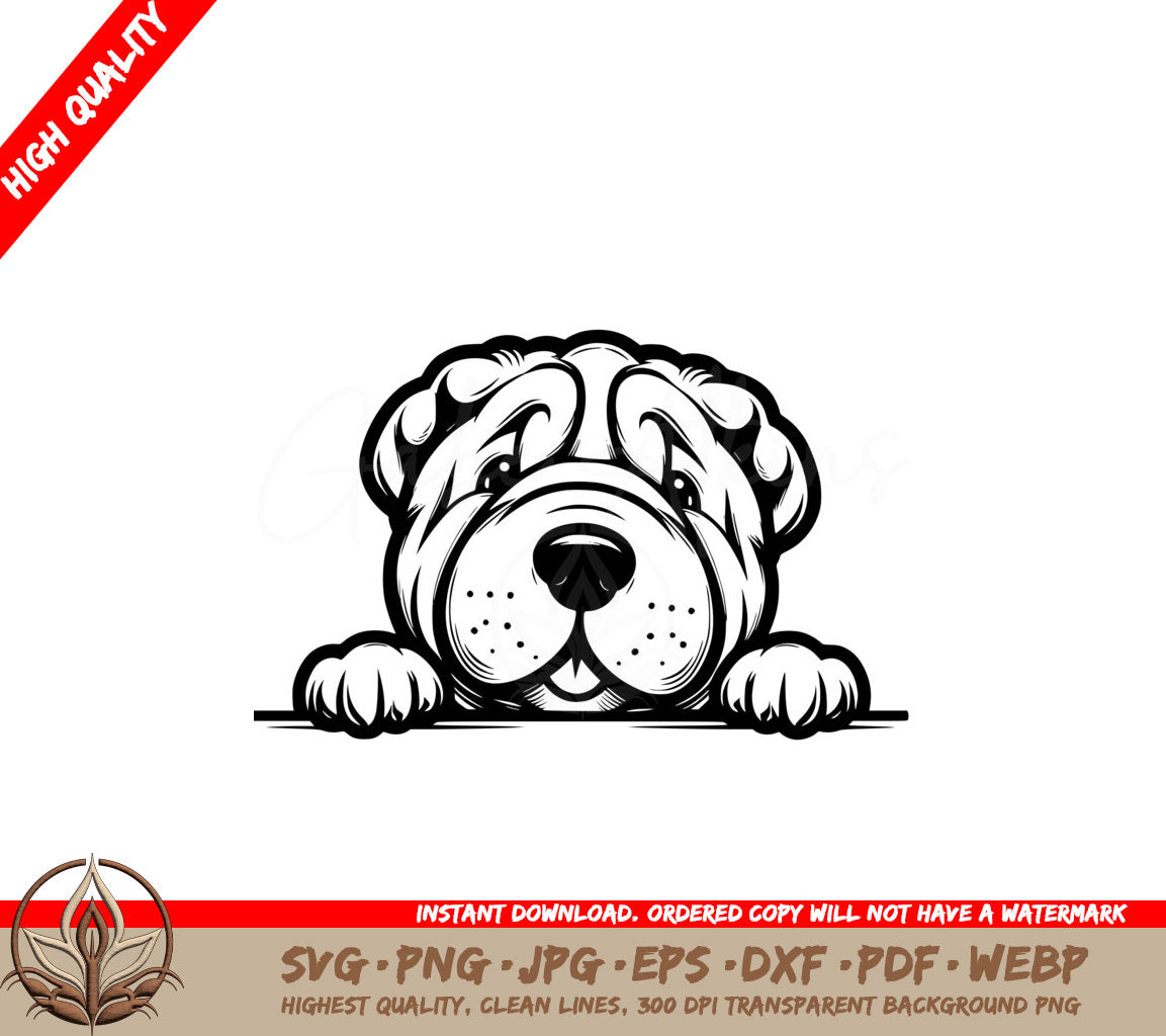 Shar Pei Peekaboo SVG