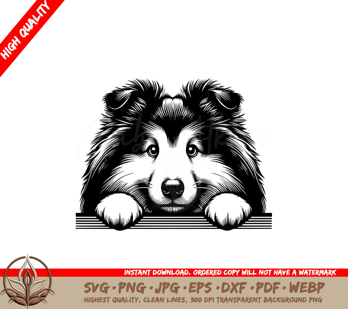 Sheltie Watchful Eyes SVG Cut File