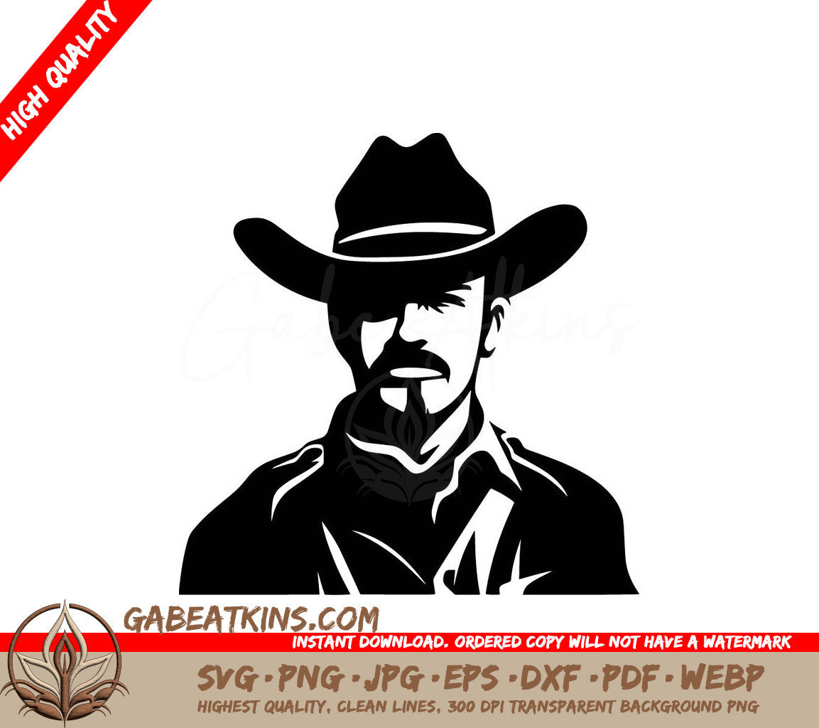  A Man Wearing A Cowboy Hat SVG - Sheriff on Duty SVG