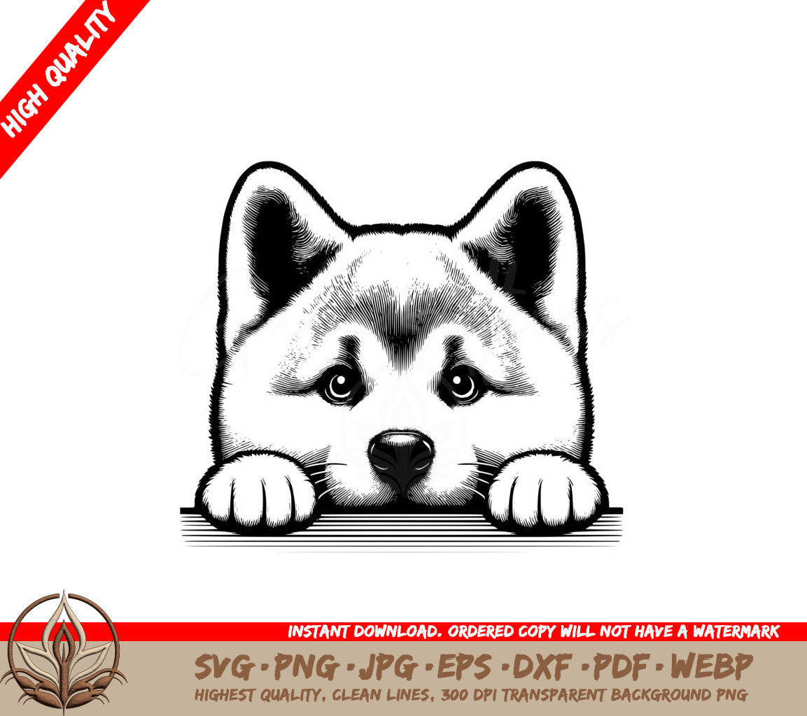 Shiba Inu Stare SVG Cut File 
