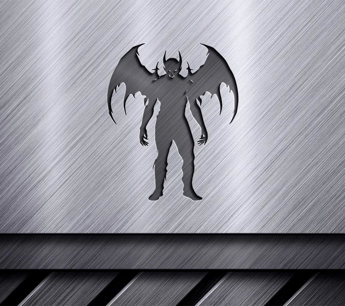 Demon Wings & Horns Silhouette SVG - Bat Devil Design SVG